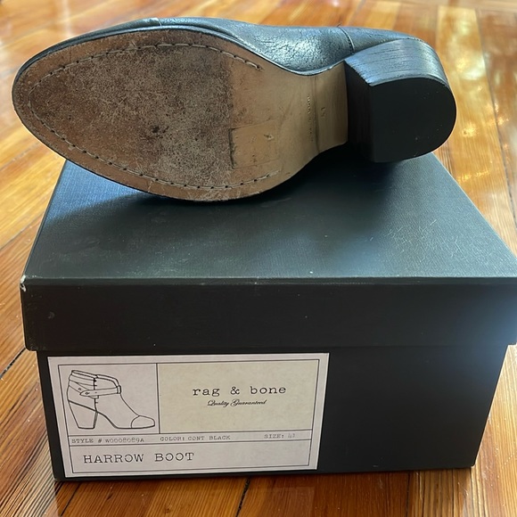 EUC rag & bone Black Harrow booties - size 41 (10.5 US) - Picture 8 of 8